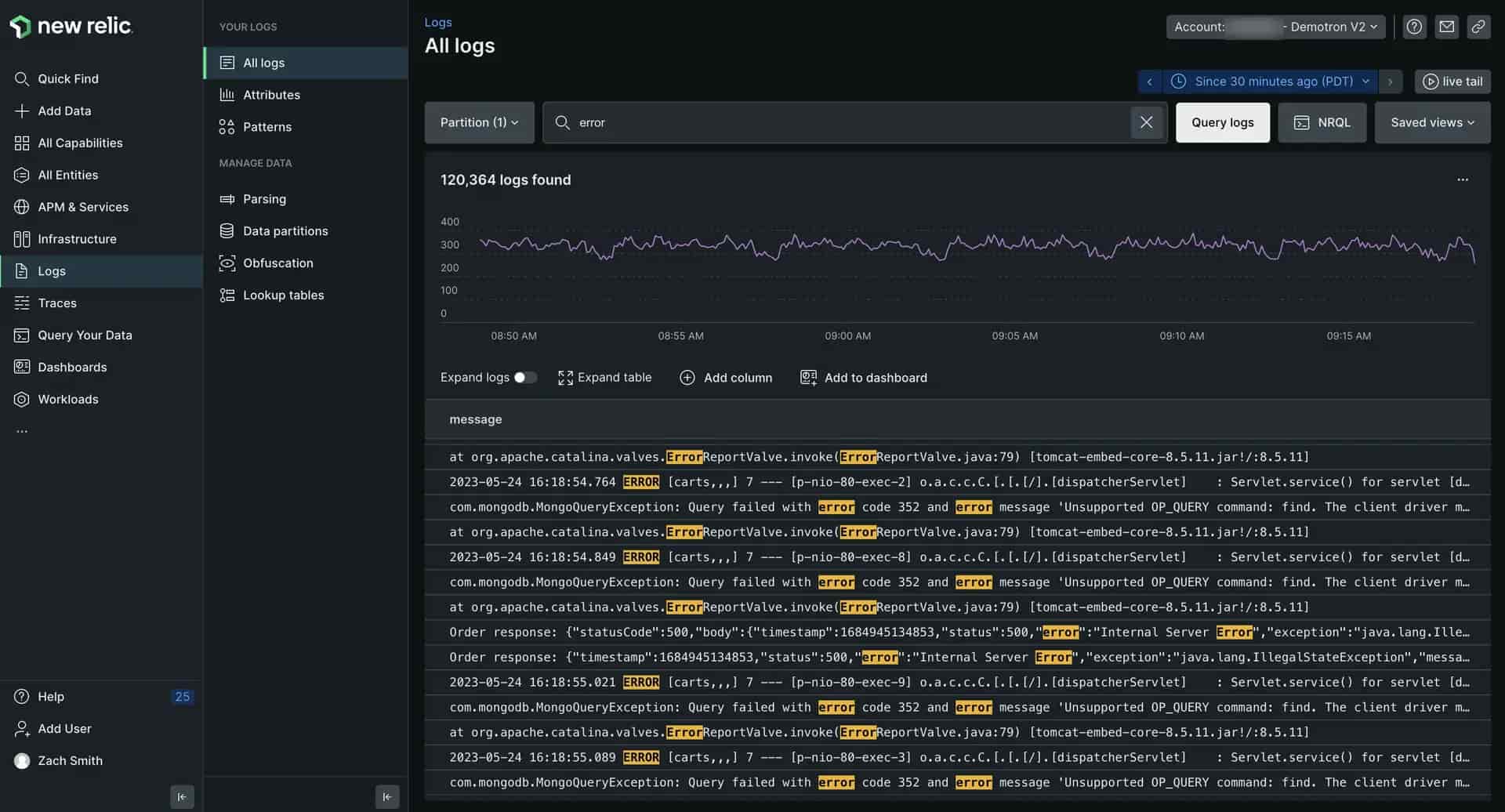 AI Powered Log Management Tools dari New Relic
